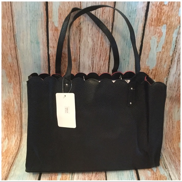 Scallop Fashion Handbag Tote Black - Picture 6 of 6